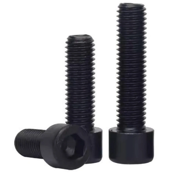 Black cylindrical head hexagon socket bolts, likely for aluminum alloy truss assembly, displayed on a plain white background.