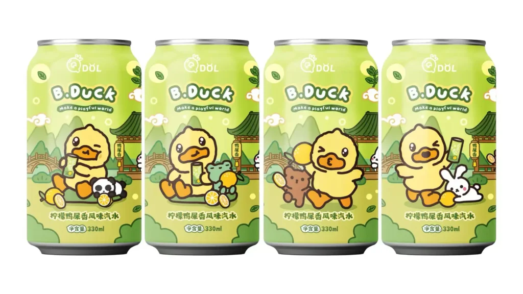 Lemon and Ya Shi Xiang Phoenix Dancong oolong tea-inspired sparkling drink, blending Chinese tea tradition with modern fizz