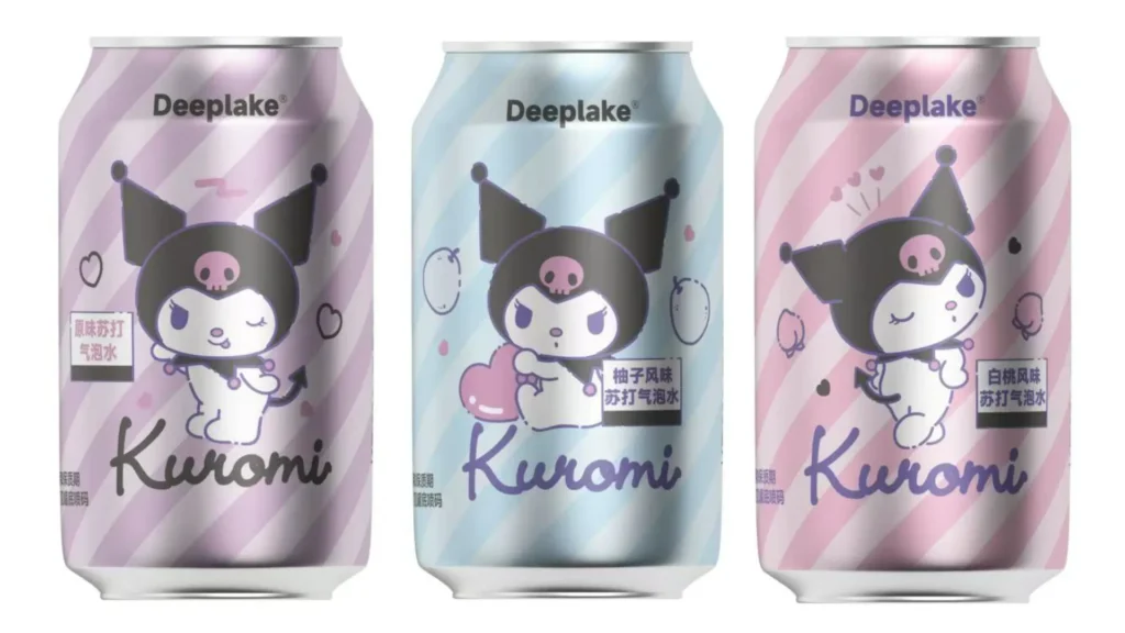 Refreshing soda sparkling water in character-themed packaging for retail, convenience and gift channels